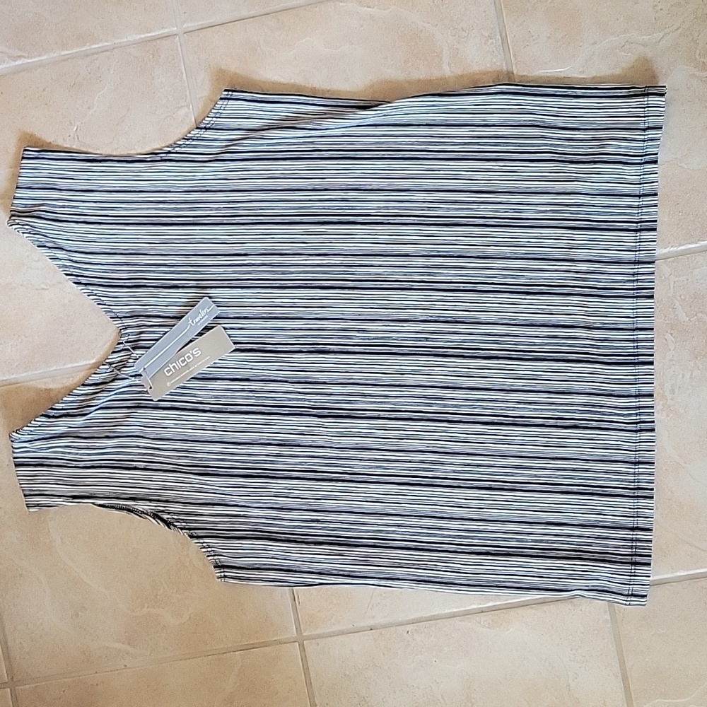 Chico’s black & white tank top size 12/14 & Chico’s 2.